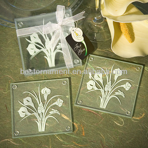 Calla Lily Glass Coaster