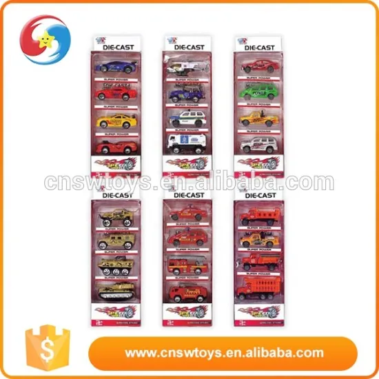 High quality lovely present 4 pcs custom colour funny kids metal diecast model toy cars