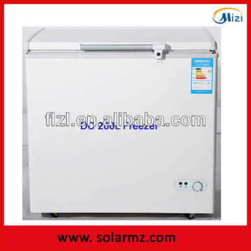 Manufacturer supply solar powered energy deep Battery powered freezer solar 12V dc12/24V DC deep freezer 200L with DC compressor