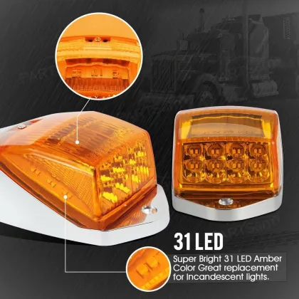 OVOVS Cab Marker Amber Lights for Freightliner Heavy Duty Trucks