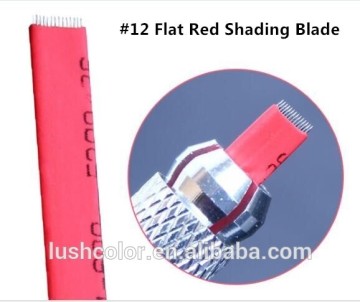 Hot sale #12 Flat Red Permanent makeup eyebrow microblading shading blade