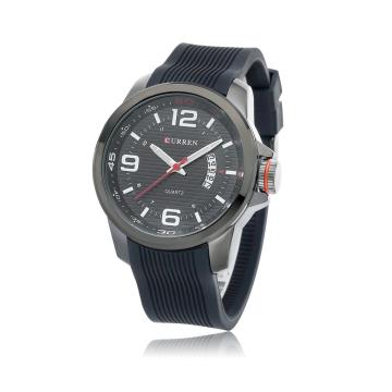rubber strap quartz watch for business men waterproof wristwatch