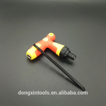 Three-way with adjustable length the screwdriver