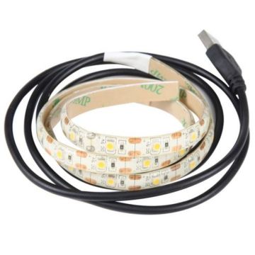 Luz 60-LED SMD 2835 Flexible Smart Strip Lights IP65 Waterproof USB Powered