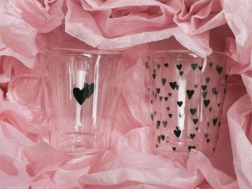 Couple's Glass Water Cup B
