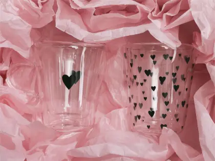 Couple's Glass Water Cup B