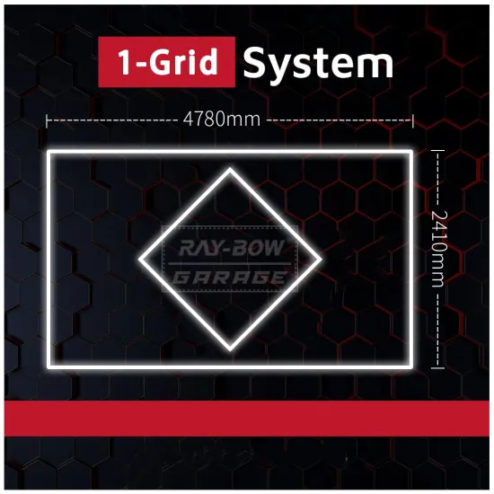 Customized Car Detailing and Workshop Lighting: 1Grid Hexagon LED Lights for Garage and Professional Use