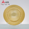 Round Glass Charger Plates Glass Amber Charger Plates