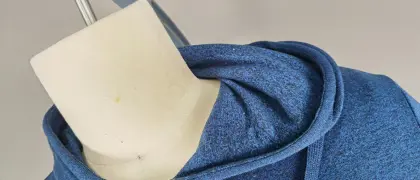 Cotton fleece pullover sweatshirt with hood