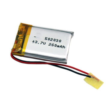 Batería de polímero de iones de litio recargable lipo 3.7v 250mah