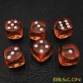 14.5MM Printing Precision Dice Translucent Orange 0.57inch