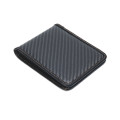 Cartera RFID de alta calidad de cuero con fibra de carbono