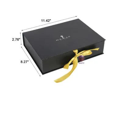 Matte Black Hair Extension Cardboard Gift Box