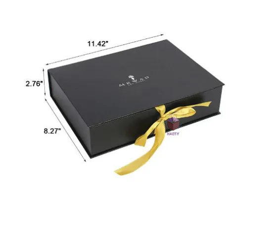 Matte Black Hair Extension Cardboard Gift Box