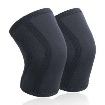 Custom Solid Black Men's Fleece Leg Warmers for Outdoor Knee Support
