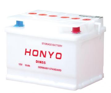 DIN55 Dry Charged Car Batteries 12V 55Ah