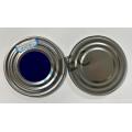 Food can steel bottom blue round printed