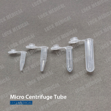 Tubos de microcentrífuga de plástico descartáveis