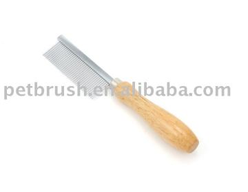 ZML1026-40 wooden handle pet grooming brush