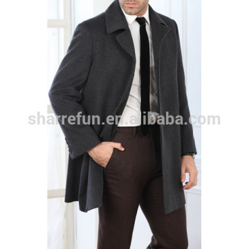 mens pure wool coat, 100% wool coat for men, men brown color wool coat