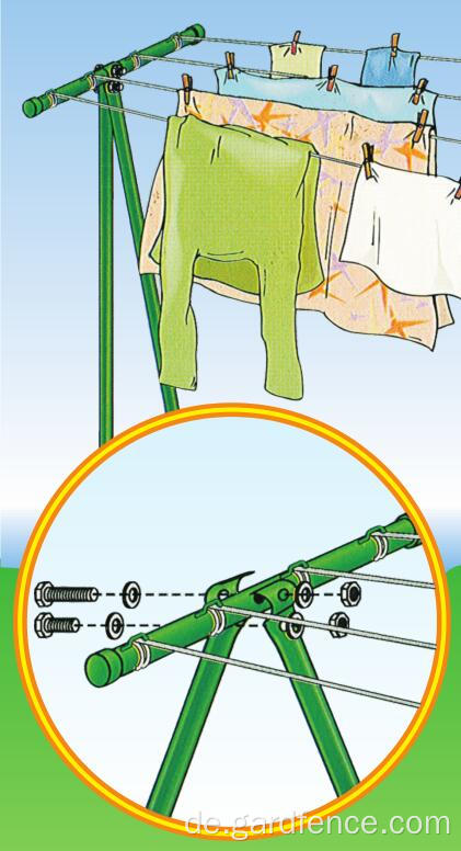 Wäscheposten im Freien oder drinnen