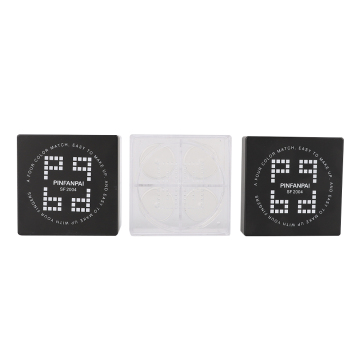 Clear Loose Concealer Setting Powder Box Jar Grid Compact Powder Container
