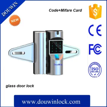 Double door frameless glass door electric door lock