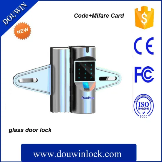 PIN code fingerprint sliding glass cabinet door lock
