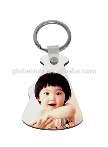 Personalized New Blank Sublimation MDF Key Chain Ring