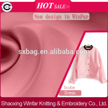 winfar DTY dyed scuba interlock fabric shaoxing polyester spandex dress fabric