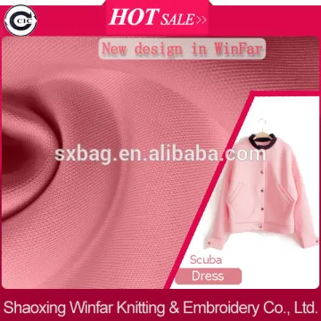 winfar DTY dyed scuba interlock fabric shaoxing polyester spandex dress fabric