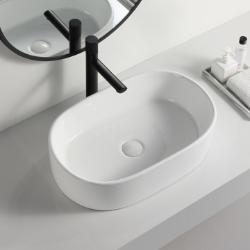 Popular Classical Design Bathroom Ceramic Oval Sink