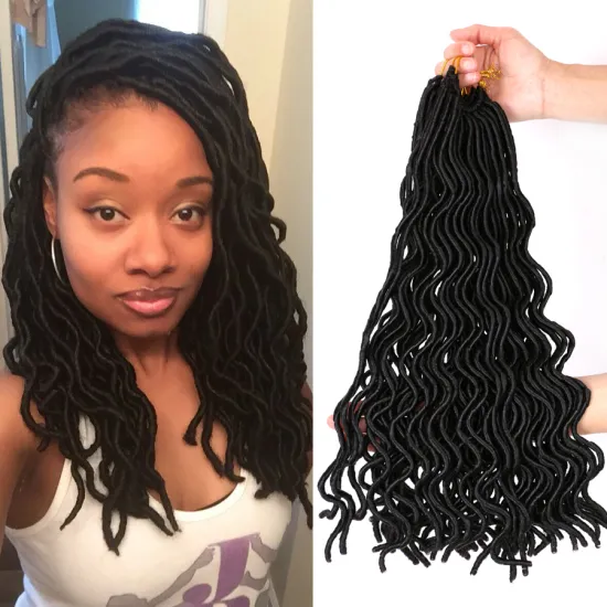 Hot sell Wholesale 18inch DreadLocs Crochet Hair  Silky Strands Faux Locs Braids crochet braids faux locs