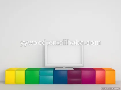 Floating and colorful MDF TV Wall Shelves / Cube wall shelves