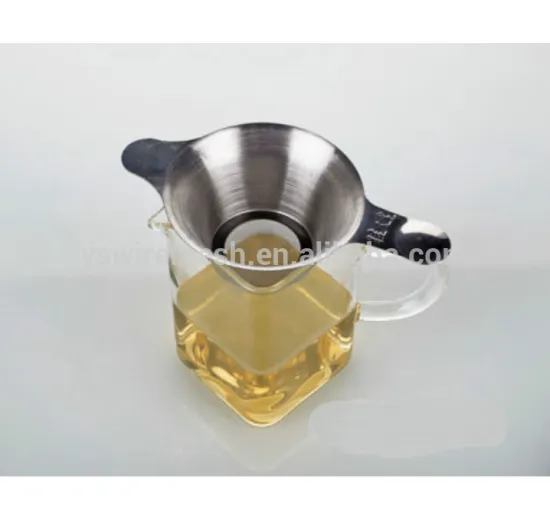 YS Factory Stainless Steel Tea Strainer Fine Mesh Chinese Kungfu Tea Leaf Funnel Filter