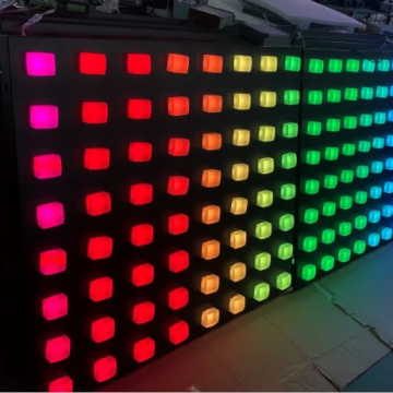 NEW 8 x 8 pixels LED digital video curtain wall screen light for Night Club Hotel Disco