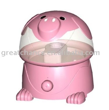 Lovely Pig-designed Humidifier with Long Lifespan and Transparent Water Tank, CE Certified