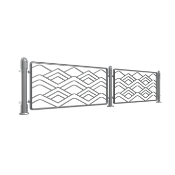 Chinese landscape design urban road barriers with mountain pattern