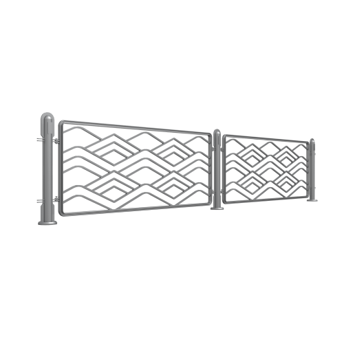 Chinese landscape design urban road barriers with mountain pattern