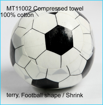 Football Style Compressed Terry Towel, Magic Towel Ball, Compressed Towel Ball