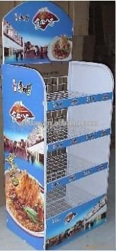 4 Shelves Metal Grid PVC foam panel Display Rack
