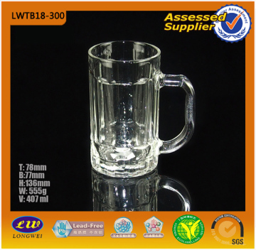 OEM Popular Glass Beer Mug / Clear Glass Pub Tumbler (LW-001 series)