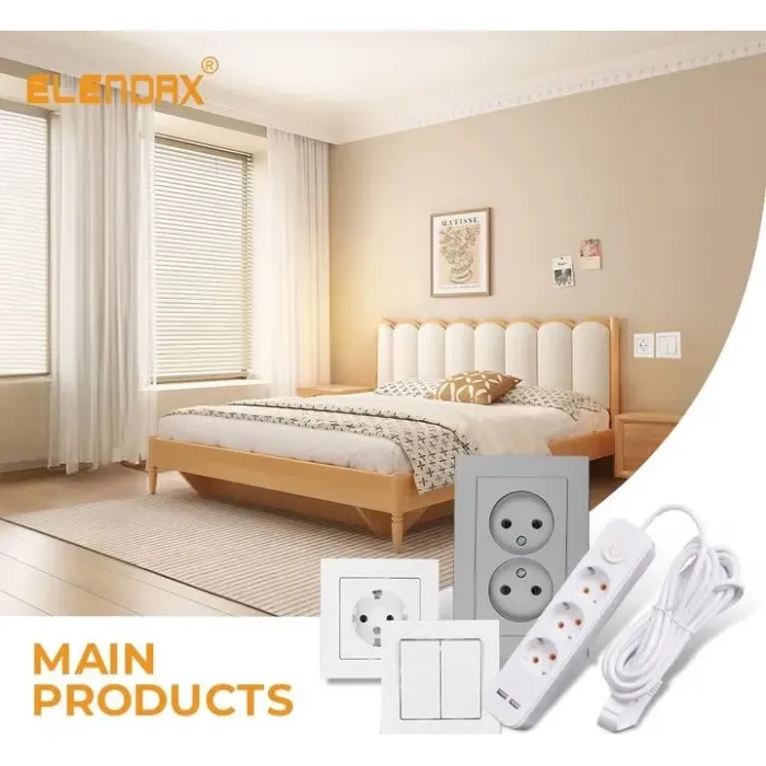 Sakelar EU 1-Gang 10A yang Dipasang di Flush