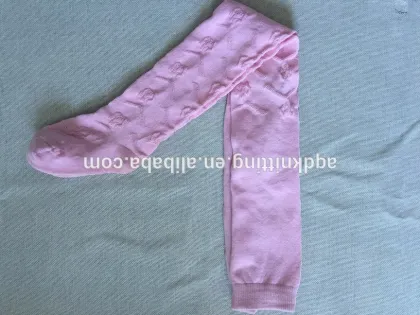 baby girl pink flower jacquard spandex outside lovely tights AQD-SOT-12