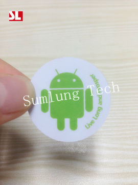 HF13.56 MHz for Android Robot 30mm round Rfid NFC Sticker Tag for Ntag 203, ISO14443 A "11"