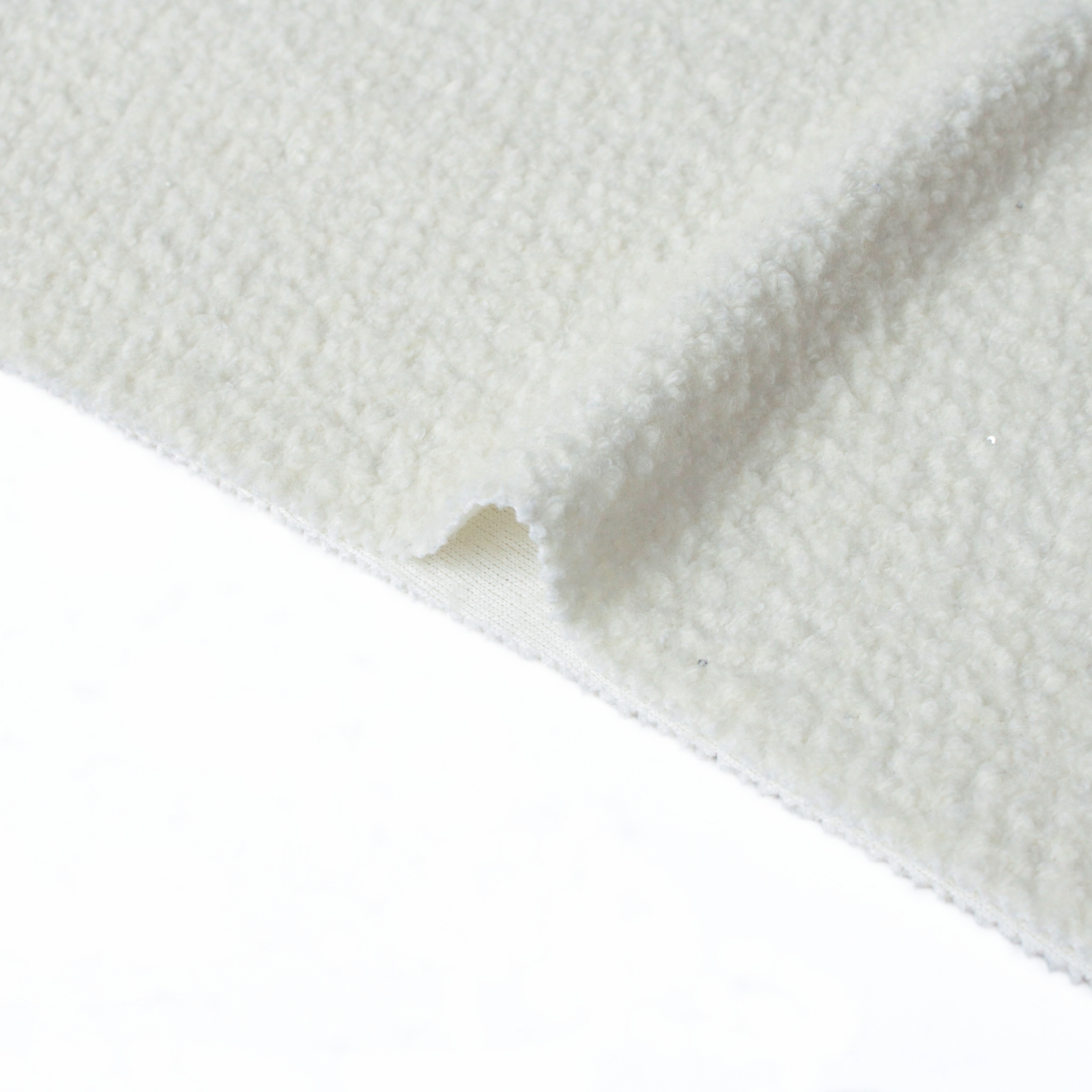 စင်ကြယ်သောအဖြူရောင်သိုးမွှေး polyester acrylic ရောစပ်ထည်ထည်