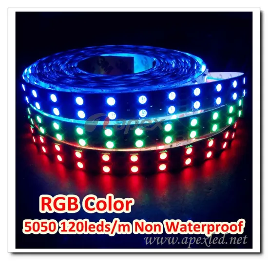RGB led strip in double line 5050 with 120 LEDs TWO ROW DESIGN LIGHT