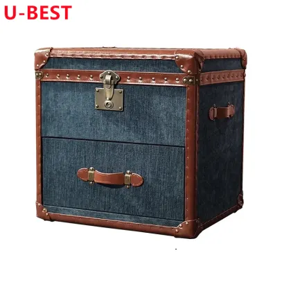 U-BEST American Vintage Leather Storage Box