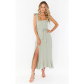 Summer Sleeveless Ruffle Midi Dress