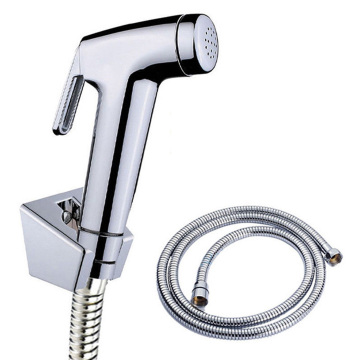 Toilet Bidet Shower Spray with Valve, SUS Hose, Wall-Mounted, Chrome